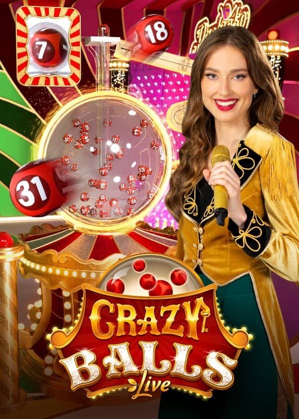 Crazy Balls, Evolution live game show: Bingo-style draw of 20 balls from 60 that can trigger Coin Flip, Cash Hunt,…
