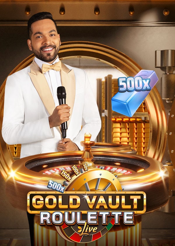 Gold Vault Roulette, Evolution live roulette: Roulette with golden vault multipliers