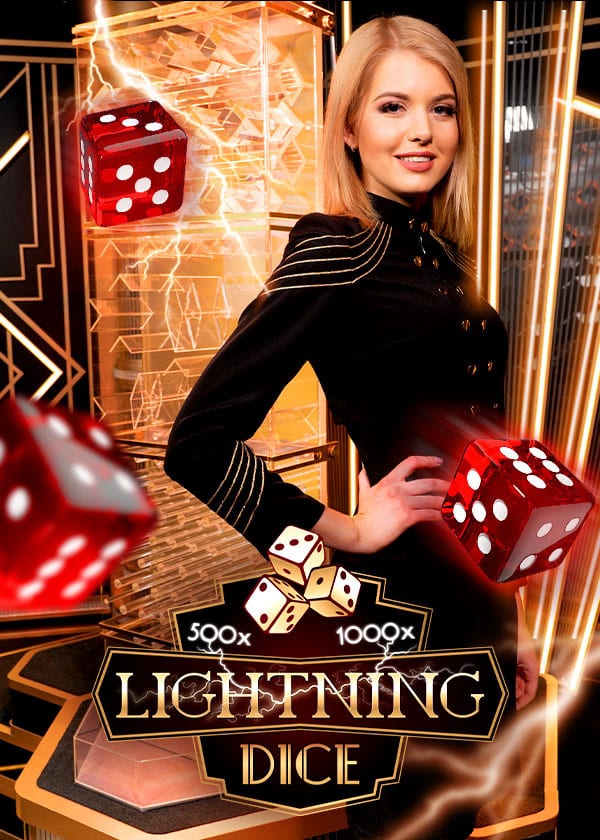 Lightning Dice, Evolution live dice & ball game: Three dice with lightning multipliers up to 1000x