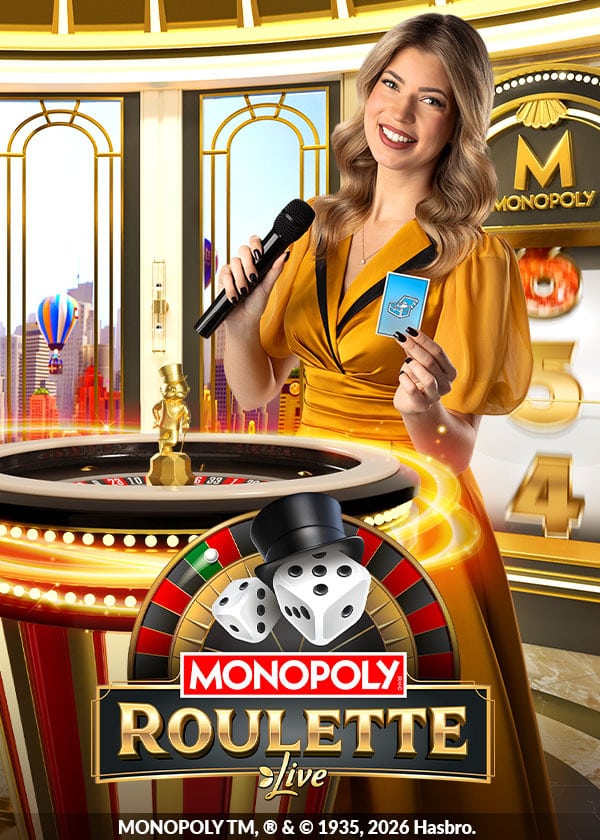 Monopoly Roulette, Evolution live roulette: European roulette where random numbers carry MONOPOLY bonus bet spots and…