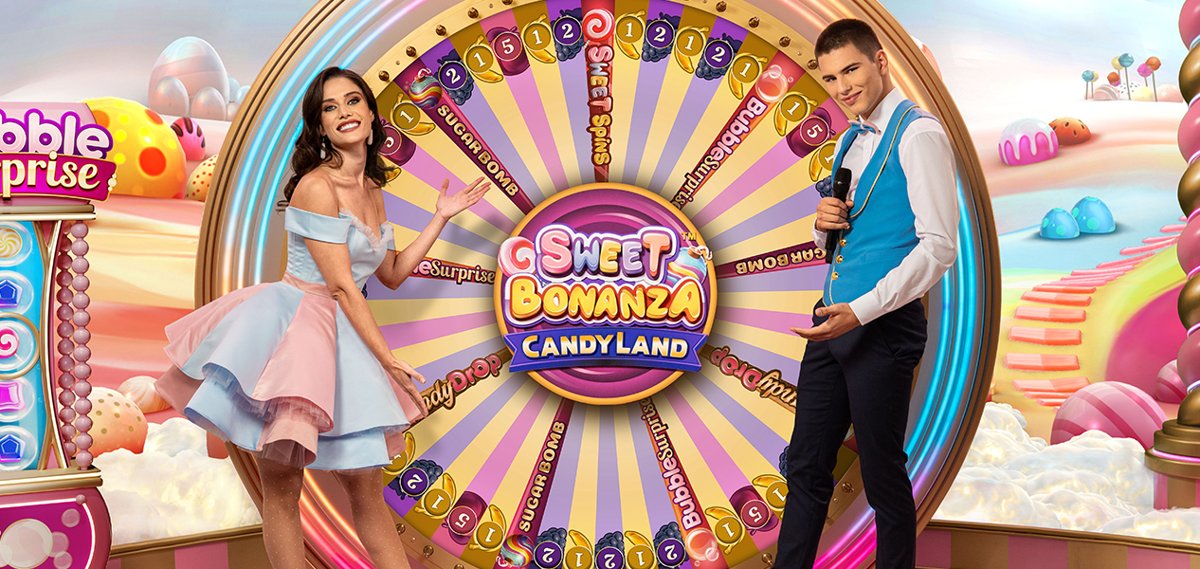 Sweet Bonanza CandyLand, Pragmatic Play live game show: Candy-themed wheel game with Sweet Spins and bonus features