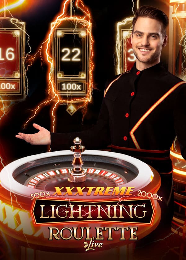 XXXtreme Lightning Roulette, Evolution live roulette: Extreme multipliers up to 2000x on chain lightning